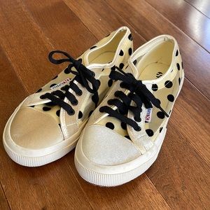 Superga polka dot mesh sneakers
